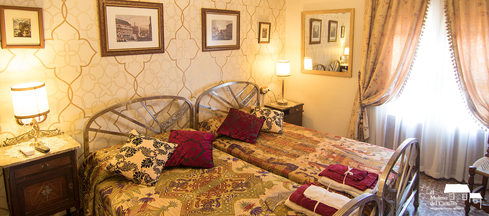 Cama habitación La Mena. Casa el molino del castillo