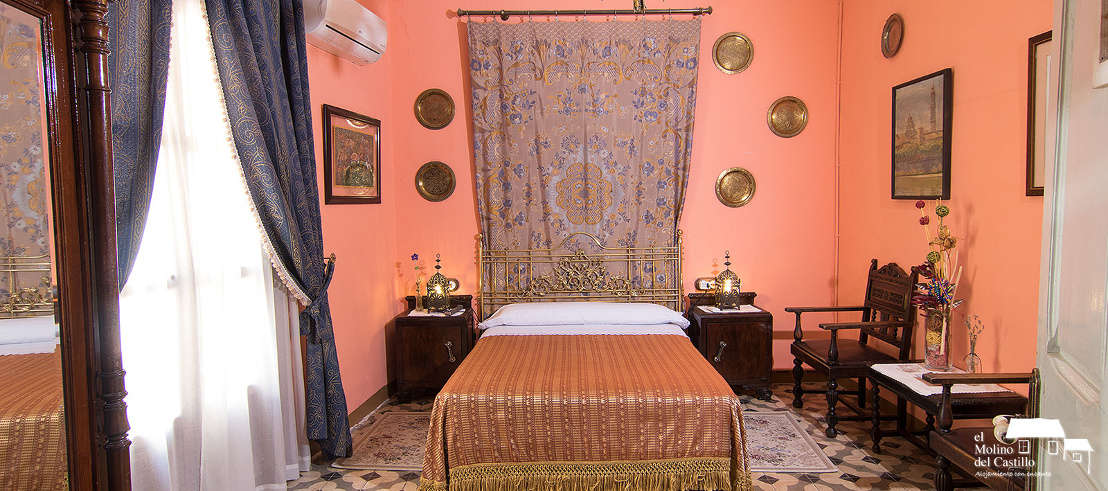Cama habitación La Morera. Casa el molino del castillo